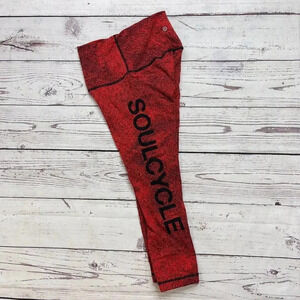 Lululemon Red Black soulcycle crop leggings